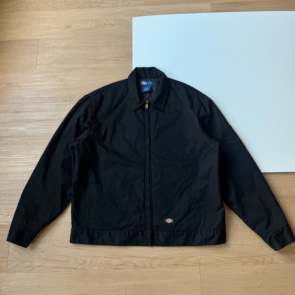 Dickies Mens Insulated Eisenhower Jacket Black XL Quilted Lined Workwear Coat